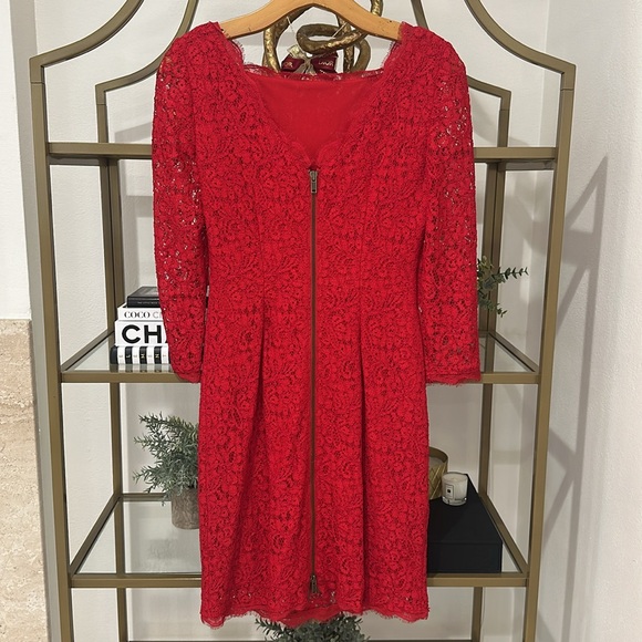 Red lace sheath dress - Picture 8 of 11